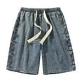 thumbnail image 1 of Puntoco Pantalones Cortos Con Estampado Hawaiano Para Hombre, Pantalones Cortos Con Bolsillo Y Cordón, Color S, 1 of 2