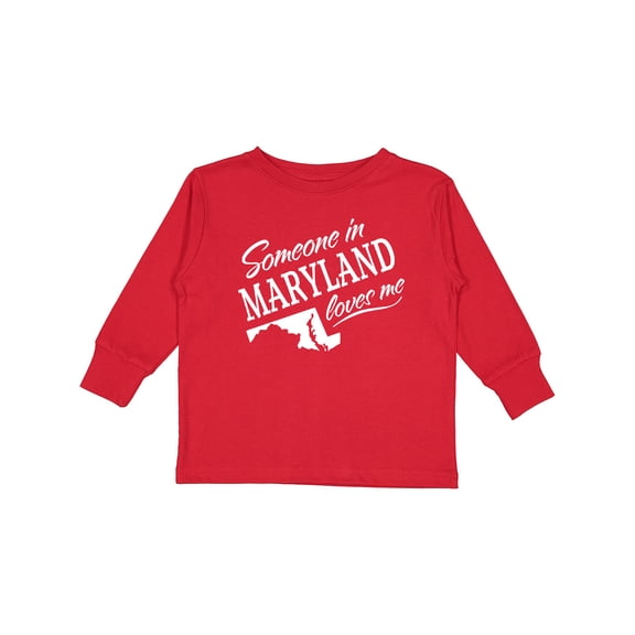 Inktastic Someone in Maryland Loves Me Boys or Girls Long Sleeve Toddler T-Shirt
