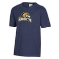 thumbnail image 2 of Youth  Heather Navy Marquette Golden Eagles Logo Comfort Wash T-Shirt, 2 of 3