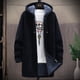 thumbnail image 2 of Cárdigan de punto coreano para hombre de otoño e invierno más suéter acolchado de terciopelo suéter de abrigo largo de moda, 2 of 5