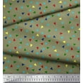 thumbnail image 2 of Soimoi Moss Georgette Fabric Dot & Triangle Geometric Print Fabric by Yard 42 Inch Wide, 2 of 3