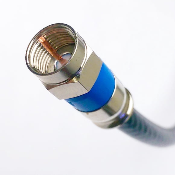 PHAT SATELLITE INTL 55 feet Quad Shield Solid Copper RG-6 COAXIAL 3Ghz CL2 UV Resistance Jacket Indoor Outdoor Satellite TV Cable 18AWG 75 Ohm Anti-Rust Nickel CONNECTORS Assembled in USA