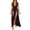 Black, variant on Womens Sexy Summer Long Dress Deep V Split Multicolor Nightclub Casual (Green,Large)