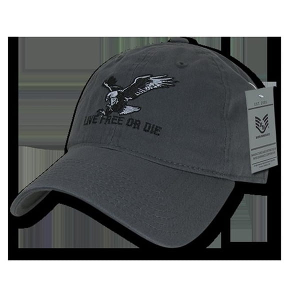 Relaxed Graphic Cap,Live Free or Die,Dark Grey