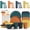 Mediterranean Palette, variant on GPED 46 Pieces Wheat Straw Dinnerware Sets for 4, Plates and Bowls Sets With Cutting Board and Fruit Knife, Outdoor Camping Dishes Sets, Microwave & Dishwasher Safe, Lightweight & Unbreakable, Black