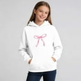 thumbnail image 6 of Toddler Girls Graphic Hoodie Casual Long Sleeve Hooded Sweatshirt with Prints Pullover Top Size 3-4T , White, 6 of 8
