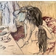 thumbnail image 2 of Degas, Edgar 27x26 White Modern Wood Framed Museum Art Print Titled - Woman at her Toilette, 2 of 4
