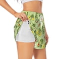 thumbnail image 3 of Lsque Cute Dinosaurs Cartoon Printed Women's Running Shorts with Liner Pockets,Elastic Quick Dry Workout Athletic Gym Yoga Shorts,Womens High Waist Shorts-Medium, 3 of 9