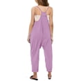 thumbnail image 3 of Kids Sleeveless Solid Color Casual Jumpsuit Spaghetti Strap Girls Romper, 3 of 3