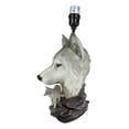 thumbnail image 3 of Gray Wolf Table Lamp Decor Wildlife Full Moon Howling Timber Wolf Pack, 3 of 7