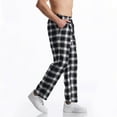 thumbnail image 5 of QATAINLAV Mens Pajama Pants Fashion Plaid Sleep & Lounge Pants Casual Drawstring Straight Leg Sweatpant PJ Bottoms Dark Gray M Ofertas en Walmart, 5 of 7