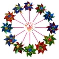 thumbnail image 4 of Kicko Colorful Metallic Pinwheels Pack of 12 Windmills with Stick for Kids and Adults, 4 of 9