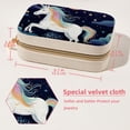 thumbnail image 5 of Starry Unicorn Decorative Velvet Earring Holder Display Case Storage Box Portable with Removable Compartment - Gift Ideal, 5 of 7
