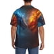 thumbnail image 3 of Fotbe Red And Blue Fire Dragon E Camisa Estampada de Manga Corta para Hombre, Casual de Verano, Estilo Playero, Sin Arrugas-4X-Large, 3 of 5