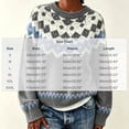 thumbnail image 3 of SeekIslan Women's Sweaters with Fair Isle Pattern Crew Neck Long Sleeve Knit Sweaters, 3 of 5