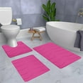 thumbnail image 3 of Memory Foam Bath Mat Set, Bathroom Rugs for 3 Pieces, Toilet Mats, Soft Comfortable Water Absorption Non-Slip Thick Machine Washable Easier to Dry, 3 of 6