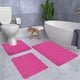 thumbnail image 5 of Juego de alfombrillas de baño de espuma suave | 3 alfombrillas de baño con base antideslizante | Ultraabsorbentes y lavables a máquina | Alfombrillas modernas para inodoro y ducha, 5 of 6