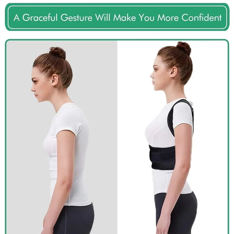 Back Brace Posture Corrector for Women and Men, Shoulder Straightener, Adjustable Full Back Support, Upper and Lower Back Pain Relief - Scoliosis, Hunchback, Hump, Thoracic, Spine Corrector