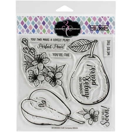 UPC: 0810043853330 | Colorado Craft Company Clear Stamps 6 X6 -Hugs & Pears-Big & Bold