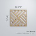 thumbnail image 3 of Ekena Millwork 15 3/8"W x 15 3/8"H x 3/8"T Medium Allen Decorative Fretwork Wood Wall Panels, Hickory, 3 of 3