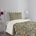 thumbnail image 3 of Ambesonne Tribal Quilted Bedspread Set 2 Pcs, Funky Ethnic, Twin Size, Multicolor, 3 of 5