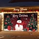 thumbnail image 1 of Gran pancarta navideña para puerta de garaje | Decoración para fiestas navideñas | Decoración para exteriores | Decoración de pared para interiores | Tela de poliéster con ojales | 3,96 x 1,80 m, 1 of 6
