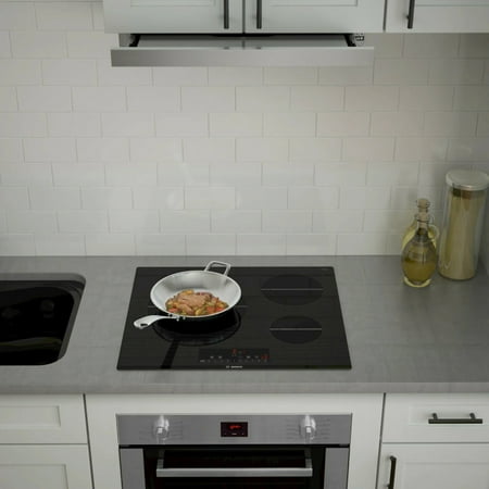 Bosch - 500 Series 24" Built-In Electric Induction Cooktop with 3 elements - Black