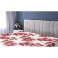 thumbnail image 5 of Ambesonne Hibiscus Fitted Sheet, Tropical Jungle Flower Art, Full Size, Dark Pink Pale Pink, 5 of 5