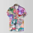 thumbnail image 5 of PMUYBHF Chemise à Manches Courtes Imprimée 3D Mode Sequins Mardi pour Hommes 9659 m, 5 of 5