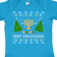 thumbnail image 4 of Inktastic Happy Chrismukkah Sweater Style with Menorah and Trees Boys or Girls Baby Bodysuit, 4 of 5