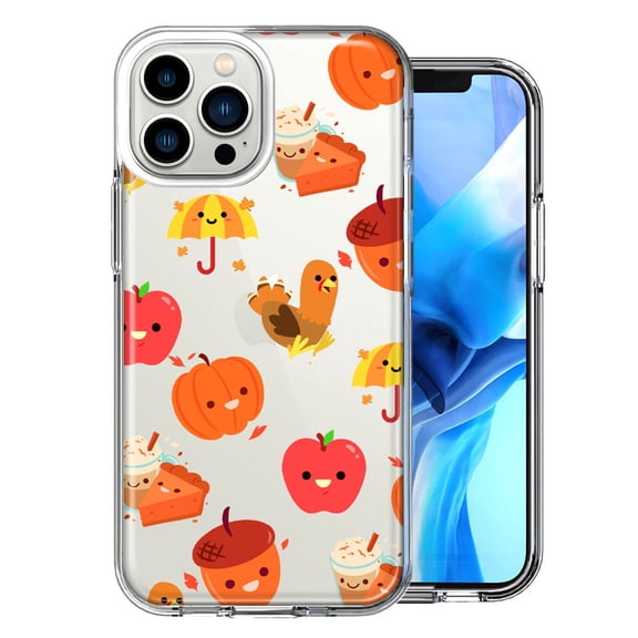 MUNDAZE For Apple iPhone 13 Pro Max Thanksgiving Autumn Fall Design Double Layer Phone Case Cover