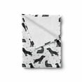 thumbnail image 2 of Dog Lover Soft Flannel Fleece Blanket, Various Types of Pet Animals in Hand Drawn Terrier Labrador Silhouettes, Cozy Plush for Indoor and Outdoor Use, 60" x 80", Charcoal Grey White, by Ambesonne, 2 of 6