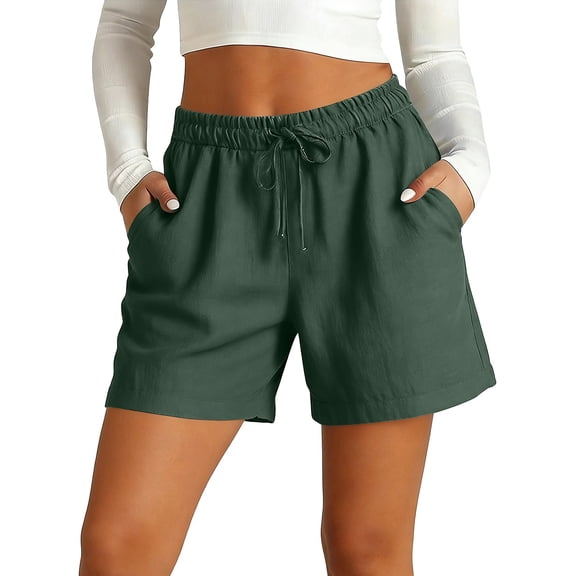 Linen Shorts For Women,Women's Board Shorts Gym Shorts Athletic Shorts Flowy Shorts Beach Cover Up Shorts Women Lounge Shorts Womens Summer Shorts Paperbag Shorts Women Shorts Casual