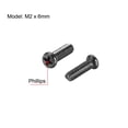 thumbnail image 2 of Uxcell M2x6mm Computer Screw Fastener 2.8mm Dia Screw Head Black 100 Pack, 2 of 5