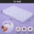 thumbnail image 2 of 21 Grid Storage Box, Cosics Acrylic Nails Tip Box Empty for Nail Crystals Charms Jewels Rhinestone Bead Stone Diamond Storage Container with Lids, Plastic 3D Nail Decoration Holder for Nail Salon, 2 of 7