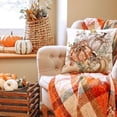 thumbnail image 3 of Fall Pillow Covers 18x18 inch Set of 4 Buffalo Plaid Fall Polka Dot Pumpkin Outdoor Throw Pillow Cover Autumn Thanksgiving Decoration for Home Couch Bed 099, 3 of 6