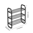 thumbnail image 3 of AuroraX Stainless Steel Shoe Rack Black Metal 3 Tier Small Shoe Rack Organizer Free Standing Vertical Sturdy Space-Saving Corner Minimalist Shoe Storage Organizer for Closet,Entryway,Door, 3 of 6