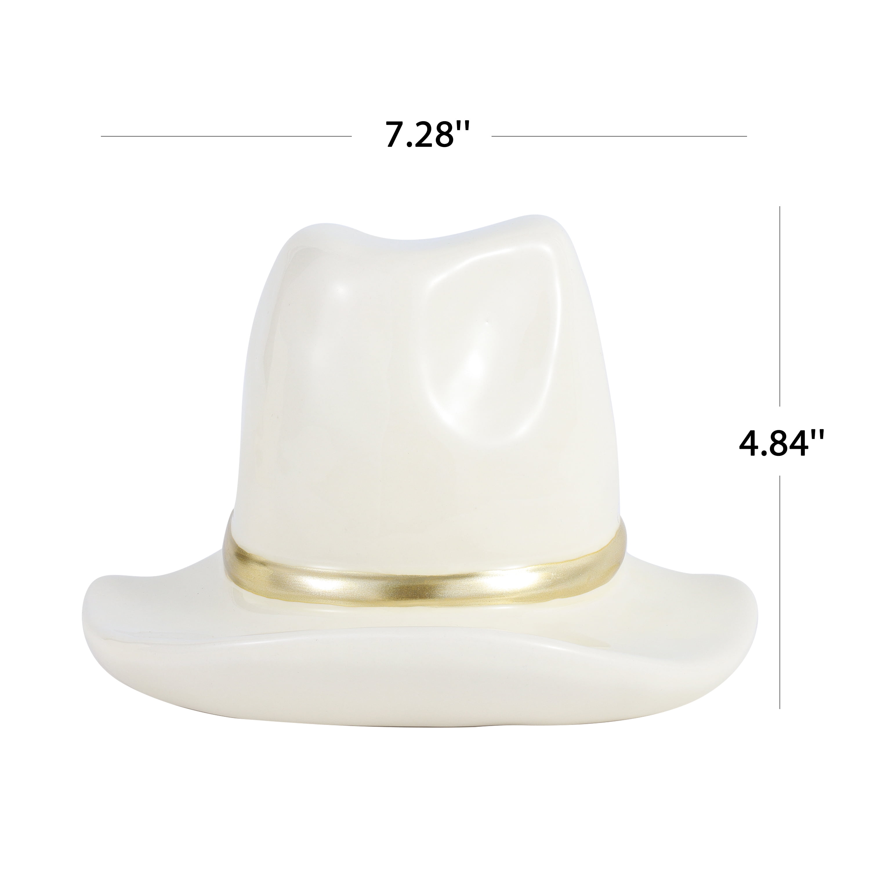 Mainstays White Ceramic Tabletop Cowboy Hat Bookends