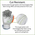 thumbnail image 4 of 10-Pack of Cordova 8535S OGRE-Gt Premium Grain Goatskin Driver Work Gloves, Aramid/Glass Fabric Lined, Padded Double Palm, Keystone Thumb, Orange TPR Protectors, ANSI Cut Level 4, Small, 4 of 4