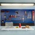 thumbnail image 2 of VIVO White Wall Mounted Folding 43 inch Workbench with Adjustable Brackets, 2 of 8