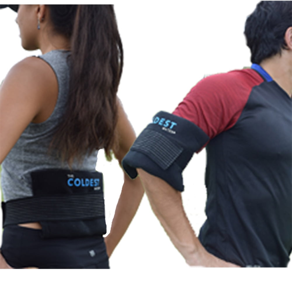 The Coldest Ice Pack 2 Flexible Gel Ice Pack and 1 Wrap with Elastic