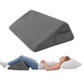 thumbnail image 1 of Almohada en forma de cuña Bedluxe, almohada de espuma viscoelástica para piernas, negra, 1 of 8