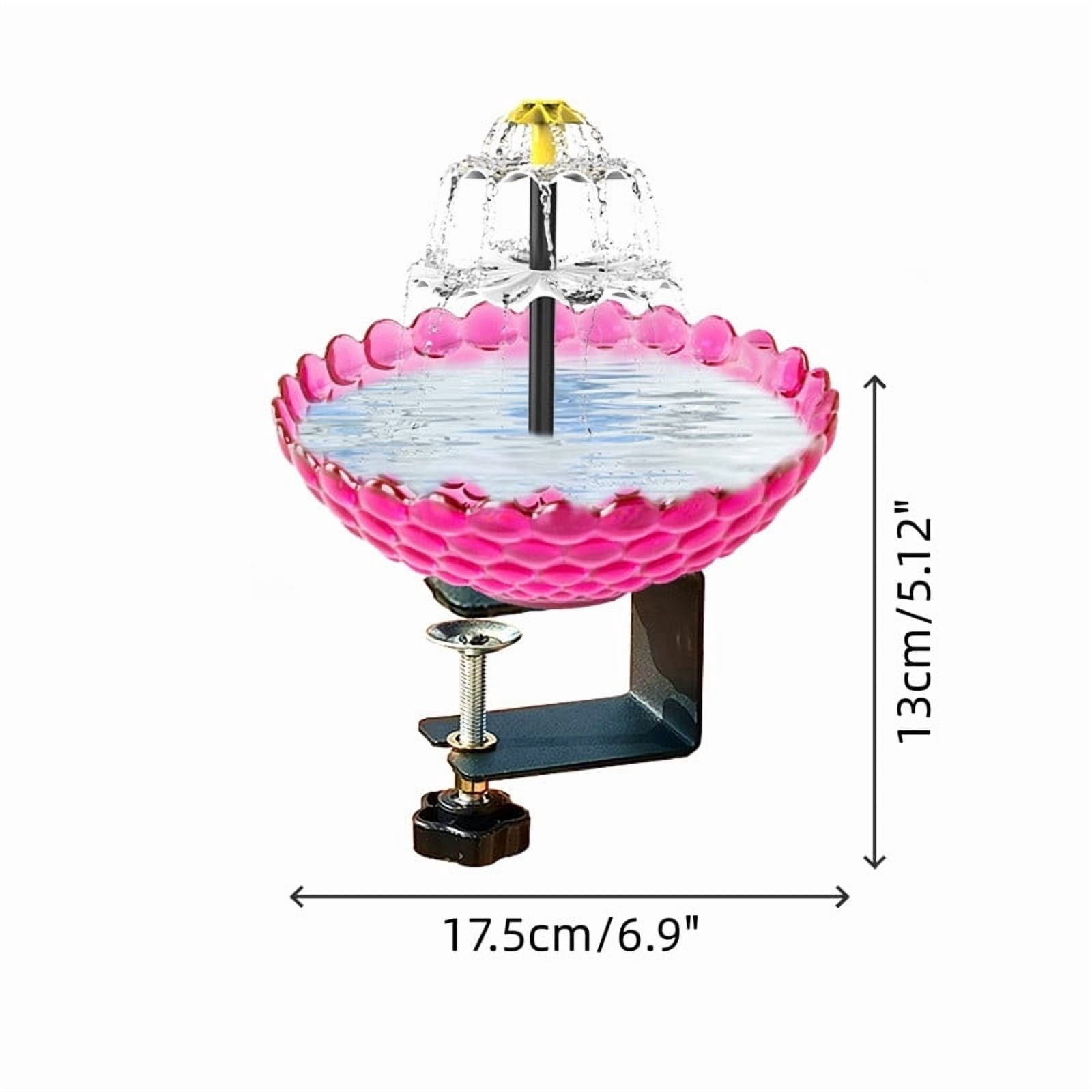 MMJ Solar Fountain Bird Bath Outdoor Garden Mini Solar Powered Bird Bath Basin for Backyard Decoration Metal
