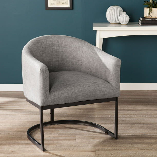 Serigone Upholstered Barrel Chair, Midcentury Modern, Gray - Walmart