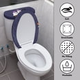 thumbnail image 3 of HELLHERO Ghosts Camping with Marshmallows Toilet Seat Lid Cover & Stretch Toilet Cover Set for Gift, Polyester, Dust-Proof, 3 of 7