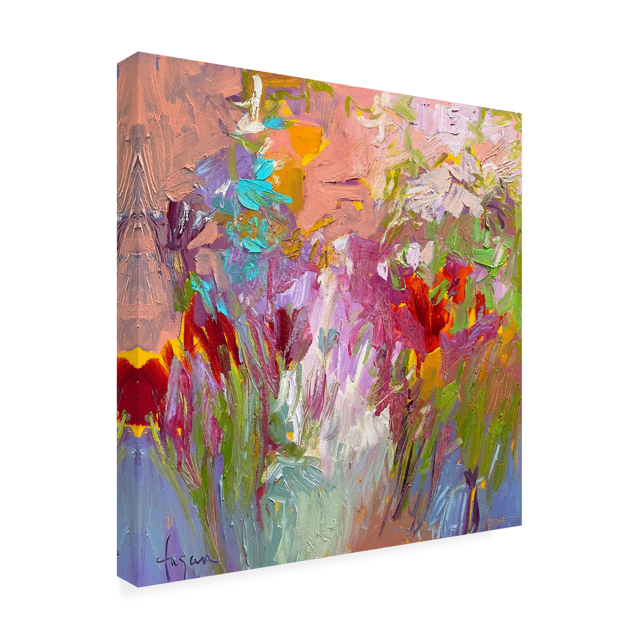 Canvas Wall Art - Dorothy Fagan 'Singing In My Heart' Wall Art for Living Room, Bedroom, or Office Décor by Trademark Fine Art - 18 x 18 Inches
