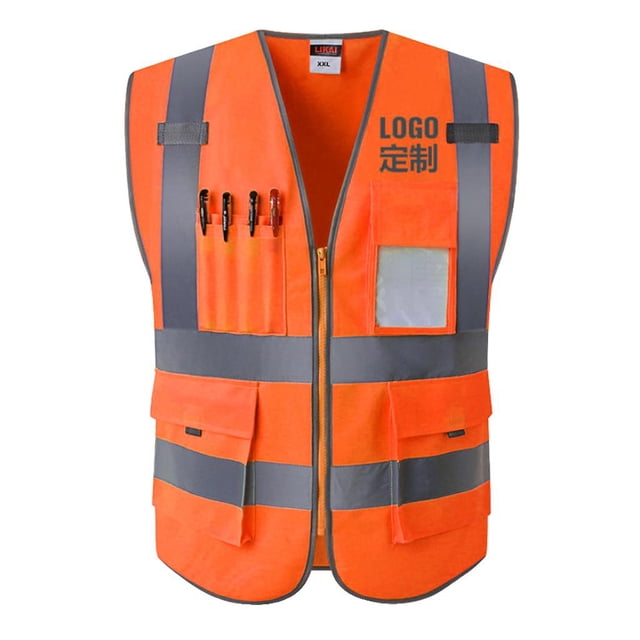 Chaleco de seguridad de alta visibilidad Premium Surveyor Cola Naranja XXL
