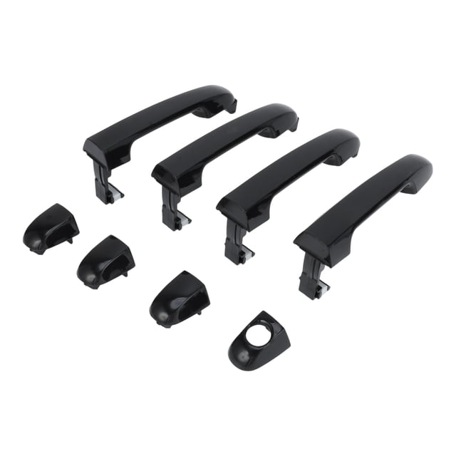 Manijas de puerta exterior para automóvil Unique Bargains, delanteras izquierda y derecha, traseras izquierda y derecha para Hyundai Accent GLS 2006-2011, ABS negro, 1 juego