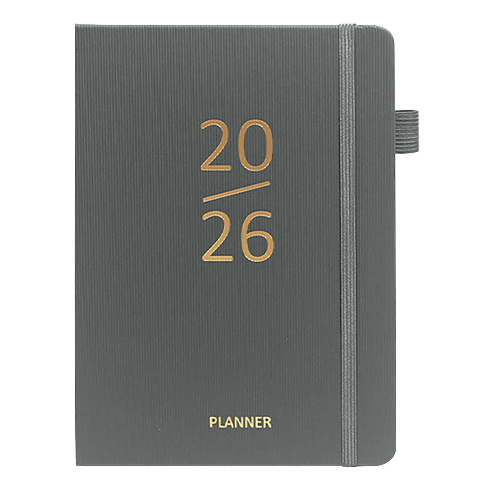 Agenda Portefeuille 2025-2026 En Cuir Noir Vrecuir - Organiseur Avec Poches Pour Cartes Et Papiers