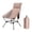 Khaki - High Back, variant on High Back Folding Camping Chair with Pillow, Lightweight Portable Chair for Adults, 2-in-1 Height Adjustment, Deep Recline, Side Pockets for Camping Motorcycle RV Backpacking